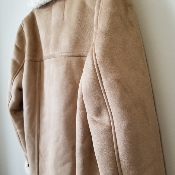 NWOT Zara Faux Suede Biker Jacket - Picture 4 of 16